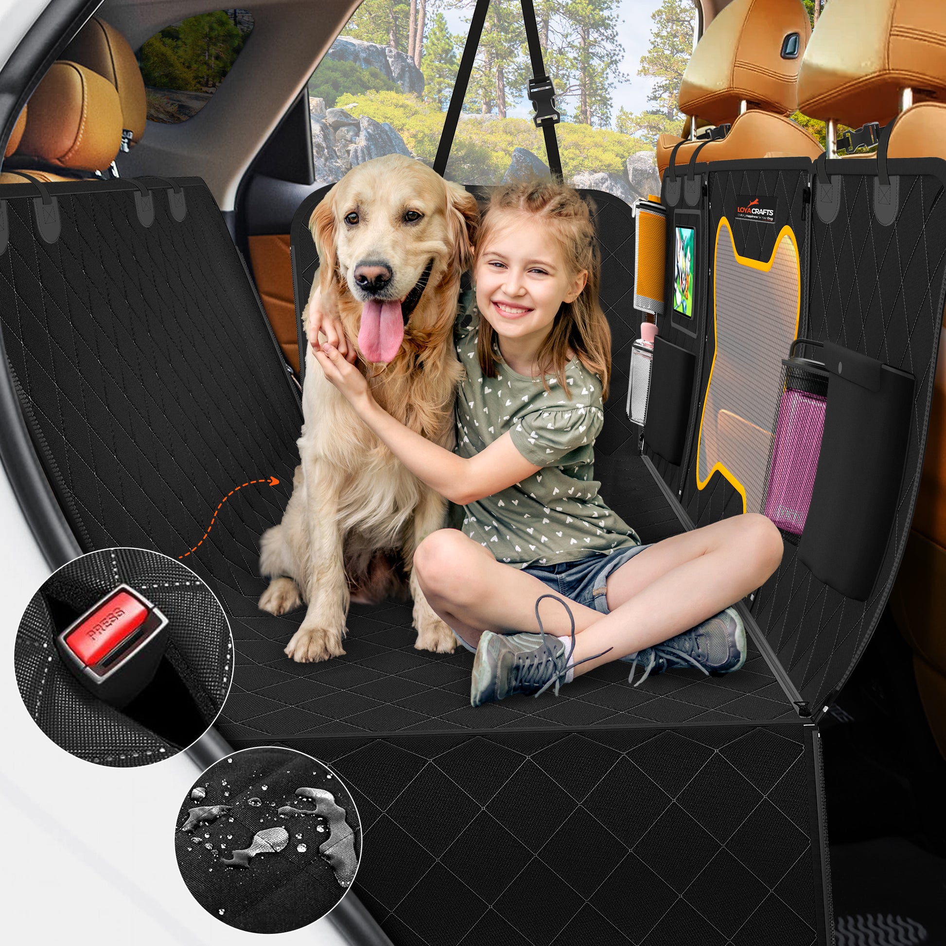 Dog Car Seat Cover, waterproof back seat cover for dogs, best back seat cover for dogs, Dog Car Seat Covers near Me